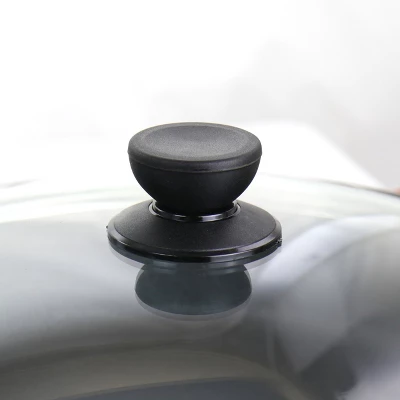 MegaChef Pre-Seasoned 9 Piece Cast Iron Skillet Set With Lids And Red Silicone Holder 7 MegaChef Pre-Seasoned 9 Piece Cast Iron Skillet Set With Lids And Red Silicone Holder - Image 5