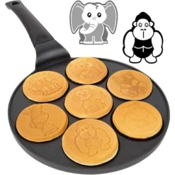 Animal Mini Pancake Pan - Make 7 Unique Flapjack Zoo Animals, Including A Elephant, Giraffe And More- Pancake Griddle For Breakfast Fun & Easy Cleanup -Cookware Store GUEST 990a4b86 a11f 4117 945e 05856990f4c2