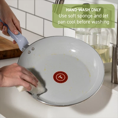 T-fal 12pc Ceramic Nonstick Cookware Set, Refresh Ceramic, Moon Grey 9 T-fal 12pc Ceramic Nonstick Cookware Set, Refresh Ceramic, Moon Grey - Image 7