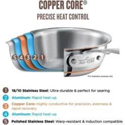 All-Clad Copper Core 5-Ply Stainless Steel Fry Pan 8 Inch Induction Oven Broiler Safe 600F Pots And Pans, Cookware Silver 8 All-Clad Copper Core 5-Ply Stainless Steel Fry Pan 8 Inch Induction Oven Broiler Safe 600F Pots And Pans, Cookware Silver -Cookware Store GUEST 9d307fcf 9ebe 4d5e 8983 abfbf7d258aa 1