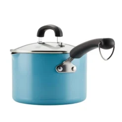 Farberware Eco Advantage 3qt Ceramic Nonstick Straining Saucepan With Lid Aqua: Dishwasher-Safe Sauce Pot, Gas & Electric Compatible -Cookware Store GUEST 9daa7636 e764 4ab3 a06f 48966a014539