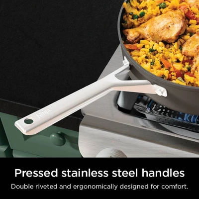 Ninja NeverStick Signature Hard-Anodized 12pc Cookware Set CW79012: Nonstick, Chip-Resistant, Oven-Safe, Tempered Glass Lids 5 Ninja NeverStick Signature Hard-Anodized 12pc Cookware Set CW79012: Nonstick, Chip-Resistant, Oven-Safe, Tempered Glass Lids - Image 3