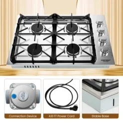 Costway 30" Gas Cooktop With 4 Sealed Burners ABS Knobs Cast Iron Grates Easy Cleaning -Cookware Store GUEST 9e127c9d fce2 4fbb 84f1 b33355bc6f23