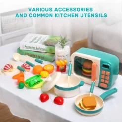 Itopfox Microwave Toy Kitchen Play Set With Electronic Oven, Play Food Cookware & Utensils For Kids Fun Pretend Cooking Learning Toy For Girls & Boys -Cookware Store GUEST 9e23cba3 b4cd 41aa 994f f29893a563fa