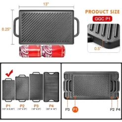 Attop Cast Iron Reversible Grill Griddle，Double Sided Grill Pan Perfect For Gas Grills And Stove Tops -Cookware Store GUEST 9e664235 c92f 4e78 a111 4c6e07d2b62b