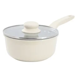 Gibson Home Barnsdall 2 Quart Ceramic Nonstick Aluminum Saucepan In Ivory With Lid -Cookware Store GUEST 9ec35ed5 5ebb 4f85 a727 1fb1d6ffb630