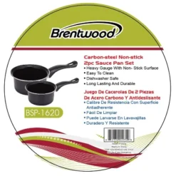 Brentwood 2-Piece Nonstick Carbon Steel Saucepan Set In Black 14 Brentwood 2-Piece Nonstick Carbon Steel Saucepan Set In Black -Cookware Store GUEST 9edefe38 abaa 4f6e ba22 380c0a68091a