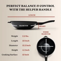 Alva Energy Ceramic Nonstick Wok Pan 12" Scratch Resistant Cooking Pan For Stir-Frying, Non Toxic, Compatible With All Stovetops & Induction Safe -Cookware Store GUEST 9f1f35ca 30a4 4c8e b6bd 5c598af8f638