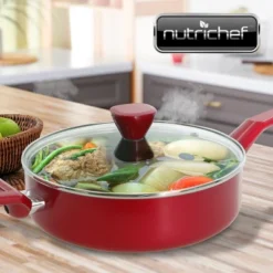 NutriChef Saucepan Pot With Lid - Non-stick High-Qualified Kitchen Cookware With See-Through Tempered Glass Lids, 3 QT 13 NutriChef Saucepan Pot With Lid - Non-stick High-Qualified Kitchen Cookware With See-Through Tempered Glass Lids, 3 QT -Cookware Store GUEST 9f241b87 f6dd 49f7 9886 df9ddd2e2f25