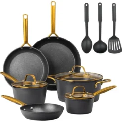 Granitestone Armor Max Gold 14 Piece Nonstick Hard Anodized Cookware Set With Utensils -Cookware Store GUEST 9f89bd7e 3888 4af4 8e70 1501694db064