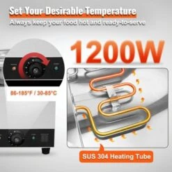 VEVOR Electric Soup Warmer, Dual 7.4QT Stainless Steel Round Pot, 1200W Commercial Food Warmer, 86~185°F Adjustable Temp -Cookware Store GUEST a2145916 f2cc 4797 88f6 865ee8ce09f8