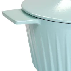 Gibson Enameled Cast Iron 5 Quart Round Dutch Oven With Lid In Light Cyan -Cookware Store GUEST a2b03cb7 d688 49c9 b35e 27a221ace1ff
