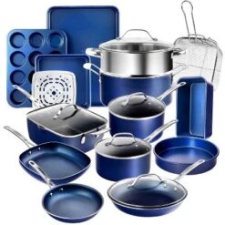 Granitestone Blue 20 Piece Nonstick Cookware And Bakeware Set -Cookware Store GUEST a30b8c39 8544 4a39 8771 30b390e7c097