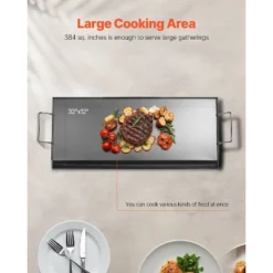 VEVOR Carbon Steel Griddle, 32x14 Inch Universal Flat Top Rectangular Plate, Gas Grill Griddle For BBQ Grill, Teppanyaki, Black -Cookware Store GUEST a4a156f8 e4ac 42a8 9105 50edaec6f0bb