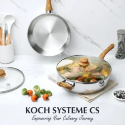 KOCH SYSTEME CS Saute Pan With Lid, Deep Frying Pan With Lid, Stylish Cool-Touch Bakelite Handle -Cookware Store GUEST a4a9eda3 0dfd 4639 a033 8b07fd334ef5