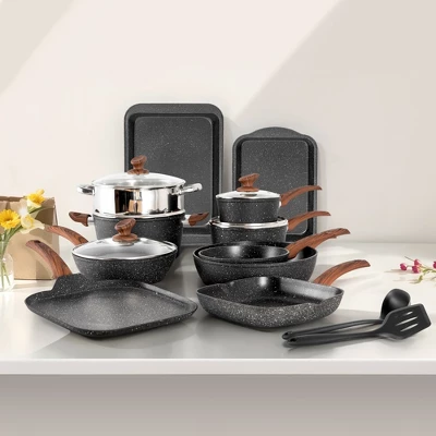 Captiva Designs Nonstick Granite Cookware And Bakeware Set With Heat-Resistant Bakelite Handle 17 Captiva Designs Nonstick Granite Cookware And Bakeware Set With Heat-Resistant Bakelite Handle - Image 15