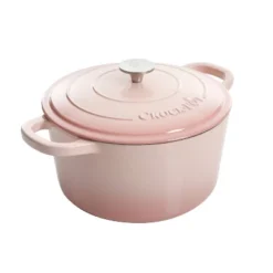 Crock-Pot Crock Pot Artisan 7qt Round Dutch Oven With Lid Pink: Cast Iron, Ergonomic Handle, Oven-Safe To 500°F, Hand Wash -Cookware Store GUEST a623ad2e 7e38 4bc9 9588 1b6abf74f98a