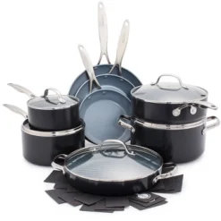 GreenPan Valencia Pro 16pc Ceramic Cookware Set Gray -Cookware Store GUEST a656f48d 94f3 4f80 b5f4 61e97c2e0ca1