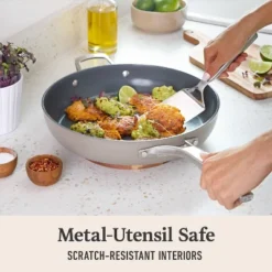 Calphalon Premier Ceramic 12" Fry With Cover Mushroom: Nonstick, Anodized Aluminum, Oven & Dishwasher Safe, 10-Year Warranty -Cookware Store GUEST a699a099 9eff 4edb 9852 4c5dfcb828fc