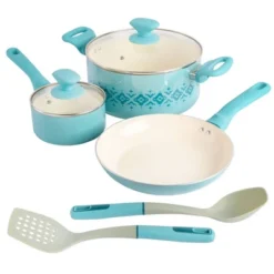 Spice By Tia Mowry Savory Saffron 7pc Healthy Nonstick Ceramic Cookware Set -Cookware Store GUEST a7088748 68be 47be ab41 915602590013