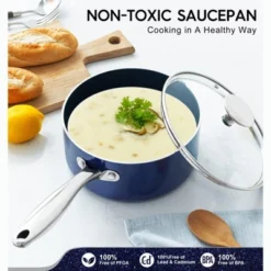 MICHELANGELO Sauce Pan Sets With Lids, 1+2 Quart -Cookware Store GUEST a77f7c62 eb6f 4511 9401 4fe84d87f367