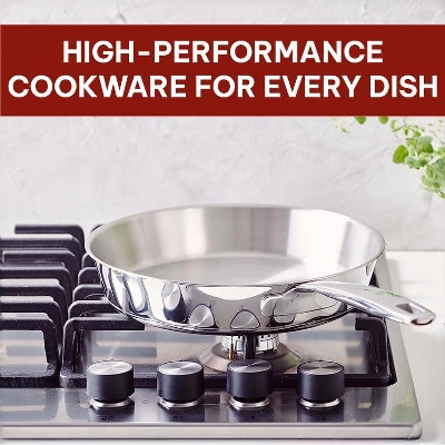 Beka Maestro Frying Pan Skillet - Stainless Steel Pan For Stainless Steel Cookware Set 5-Ply Construction, Oven Safe, Non Toxic Cookware 8 Beka Maestro Frying Pan Skillet - Stainless Steel Pan For Stainless Steel Cookware Set 5-Ply Construction, Oven Safe, Non Toxic Cookware - Image 6