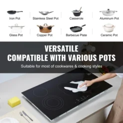 VEVOR Electric Cooktop, 36 Inch 5 Burners Built-in Electric Stove Top, 8600W Ceramic Top Radiant Cooktop With Glass Panel, Touch Control, Timer -Cookware Store GUEST a7c1c12b 966e 4f0c bed2 3592a7f68f18