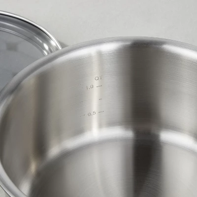 BergHOFF Helix 7Pc Recycled 18/10 Stainless Steel Cookware Set With Glass Lids 4 BergHOFF Helix 7Pc Recycled 18/10 Stainless Steel Cookware Set With Glass Lids - Image 2