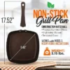 NutriChef 9.45'' Grill Pan - Non-Stick High-Qualified Kitchen Cookware -Cookware Store GUEST a8ab788f 90c7 44ae a8ac 111e540357cb