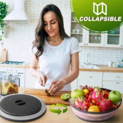 Itopfox Microwave Food Cover And Mat, Large Vented Collapsible Splatter Guard Dish Plate Lid & Silicone Round Kitchen Mat, 4 In 1 -Cookware Store GUEST a8cd4df1 f439 4f0b bfac 2505670e97eb