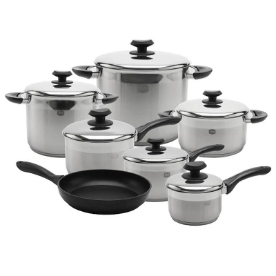 YBM Home 18/10 Tri-Ply Stainless Steel Pots And Pans Cookware Set Includes Saucepans Stockpots And Frying Pans, Induction Compatible Dishwasher Safe 6 YBM Home 18/10 Tri-Ply Stainless Steel Pots And Pans Cookware Set Includes Saucepans Stockpots And Frying Pans, Induction Compatible Dishwasher Safe - Image 4