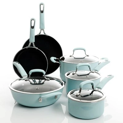 Kenmore Elite Andover 10 Piece Nonstick Aluminum Cookware Set In Glacier Blue 10 Kenmore Elite Andover 10 Piece Nonstick Aluminum Cookware Set In Glacier Blue - Image 8