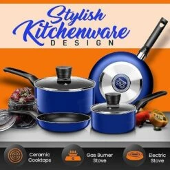 SereneLife 6-Piece Home Kitchen Cookware Set - Non-Stick, Heat-Resistant 16 SereneLife 6-Piece Home Kitchen Cookware Set - Non-Stick, Heat-Resistant -Cookware Store GUEST aac6a687 b123 4685 b60a ce1ea718bd93