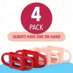 Impresa [4 Pack] Pink Bottle Handles For Dr Brown Baby Bottles - Baby Bottle Holder For Easy Grip -Cookware Store GUEST ab02024d 4ba6 45ae 85a2 e350eb53bf76