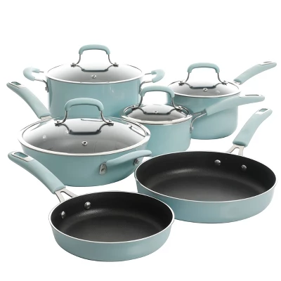 Kenmore Elite Andover 10 Piece Nonstick Aluminum Cookware Set In Glacier Blue 14 Kenmore Elite Andover 10 Piece Nonstick Aluminum Cookware Set In Glacier Blue - Image 12