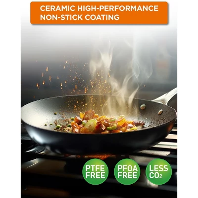 COMMERCIAL CHEF 7-Piece ECOPAN Cookware Set, Hard Anodized Aluminum Pots And Pans Set Nonstick With Skillet, Saucepan, Stock Pot And More 5 COMMERCIAL CHEF 7-Piece ECOPAN Cookware Set, Hard Anodized Aluminum Pots And Pans Set Nonstick With Skillet, Saucepan, Stock Pot And More - Image 3