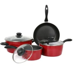 Gibson Home Armada 7 Piece Nonstick Carbon Steel Cookware Set In Red -Cookware Store GUEST acbba1db eb3b 45c3 8c20 e42edfe6fbe9
