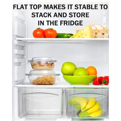 Itopfox Clear Round Glass Casserole With Lid, Microwave & Oven Safe Bakeware, Freezer & Dishwasher Friendly, Easy Grab Baking Dish 8 Itopfox Clear Round Glass Casserole With Lid, Microwave & Oven Safe Bakeware, Freezer & Dishwasher Friendly, Easy Grab Baking Dish - Image 6