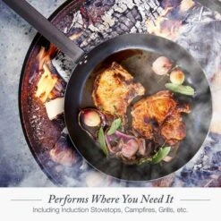 Merten & Storck 10" Open Fry Pan: Carbon Steel, Induction Compatible, Hand Wash, Black, Steel Handle, Lifetime Warranty -Cookware Store GUEST ad491cd4 fb94 43c8 8694 b29b6b6b910f