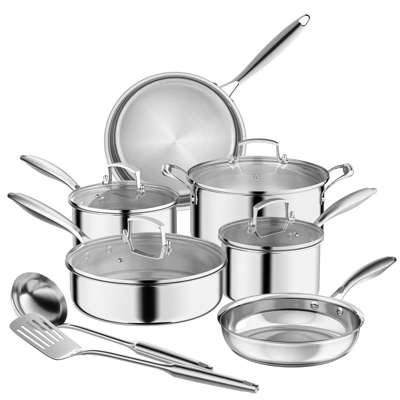 SUGIFT Stainless Steel Fry Pan Set 13 SUGIFT Stainless Steel Fry Pan Set - Image 11