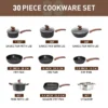 Captiva Designs Nonstick Granite Cookware And Bakeware Set With Heat-Resistant Bakelite Handle