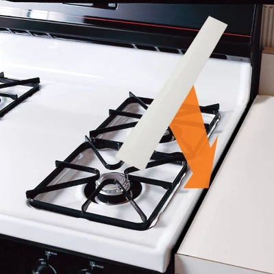 Range Kleen Silicone Seam White: Stove Guard & Oven Protector, Kitchen Cooktop Accessory, 22.63" X 2.88" 4 Range Kleen Silicone Seam White: Stove Guard & Oven Protector, Kitchen Cooktop Accessory, 22.63" X 2.88" - Image 2
