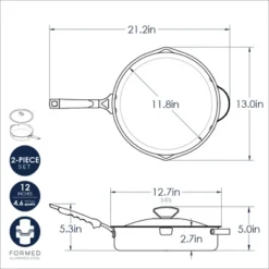 Nordic Ware Verde 12 Inch Ceramic Nonstick Skillet And Lid -Cookware Store GUEST aee315bf f300 4034 af26 9a0344cd72d4