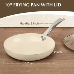 KOCH SYSTEME CS Ceramic Nonstick Aluminum Frying Pan With Stainless Steel Handle, White 19 KOCH SYSTEME CS Ceramic Nonstick Aluminum Frying Pan With Stainless Steel Handle, White -Cookware Store GUEST af209b5e dc41 43d7 8cff 2faa8be19a85