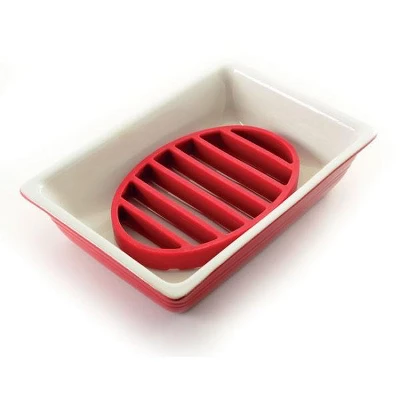 Norpro 9" X 6" Nonstick Silicone Oval Roast Rack And Trivet 4 Norpro 9" X 6" Nonstick Silicone Oval Roast Rack And Trivet - Image 2