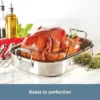 All-Clad Specialty Stainless Steel Roaster And Nonstick Rack 16x13x5 Inch