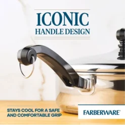 Farberware Classic Series 2.75" Stainless Steel Saute Pan With Lid Silver: Dishwasher-Safe, Induction Compatible, 9.75" Diameter -Cookware Store GUEST b1f26bd8 e0c3 4a3a ba11 5e87d19af971