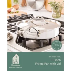 Bloomhouse 10 Inch Triply Stainless Steel Fry Pan W/ Lid W/ Non-Stick Non-Toxic Pro Ceramic Interior Frying Pan 23 Bloomhouse 10 Inch Triply Stainless Steel Fry Pan W/ Lid W/ Non-Stick Non-Toxic Pro Ceramic Interior Frying Pan -Cookware Store GUEST b2048b88 863f 47e0 b549 74002cd30b2c