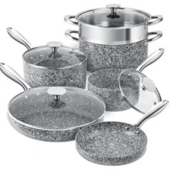 Stone Cookware Set, Ultra Nonstick Pots And Pans Set With Stone-Derived Coating For Kitchen, Granite -Cookware Store GUEST b2982f8e 640f 45ff 8ac0 ab583971bcfc