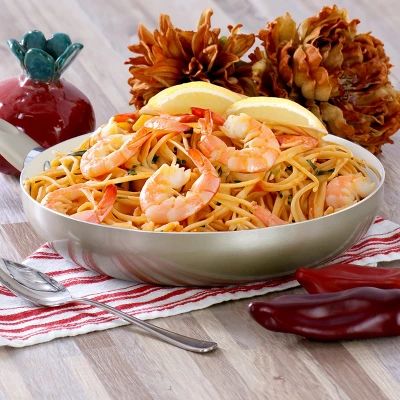 Oster® Oster Newcrest 12 Inch Ceramic Nonstick Round Aluminum Frying Pan In Taupe With Soft Grip Handle 6 Oster® Oster Newcrest 12 Inch Ceramic Nonstick Round Aluminum Frying Pan In Taupe With Soft Grip Handle - Image 4